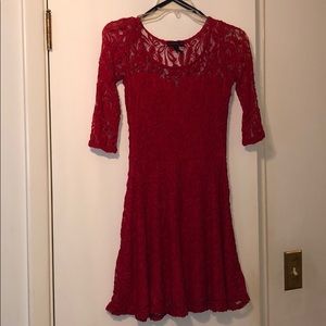 Material Girl Red Lace Dress